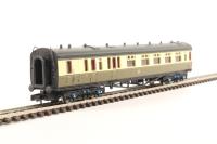 Collett brake composite 6532 in GWR chocolate and cream with shirtbutton emblem