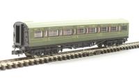 Maunsell first class corridor 7670 in SR olive green