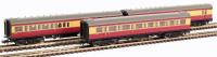 Pack of three Maunsell coaches - Set 398 - brake third, brake third and compartment third in BR crimson and cream