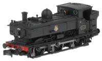 Class 57xx Pannier 0-6-0PT 3711 in BR black with early emblem - digital fitted