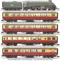Class A4 4-6-2 60013 'Dominion of New Zealand' in BR green with late crest & 4 x Gresley Teak coaches