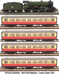 Class B17 4-6-0 'Easterling' Train Pack including 61669 in BR green with early emblem & 4 x Gresley coaches in crimson & cream