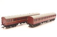 Mk1 Suburban Coaches in BR Maroon - W43105 and W46131 - Pack of two - Split from Set