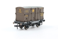 30-075-39612 Conflat wagon 39612 in GW grey with GWR brown container - split from set