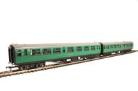 Pack of two Bulleid coaches in SR malachite green - brake third & composite - split from 30-165 set