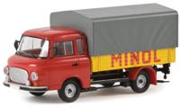 30307 1961-1991 Barkas B 1000 Low-Sided Delivery Truck with Tarp Cover, Minol (d)