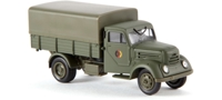 30708 1950s Robur Garant Low-Side Delivery Truck with Tarp Cover, NVA (German Lettering)