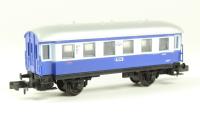 3081 2nd class 4 wheel coach in DRG blue and white