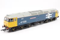 Class 47/4 47535 'University Of Leicester' in BR Blue with Large Logo