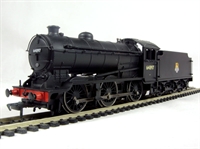 Class J39 0-6-0 and flat sided tender in BR black early emblem