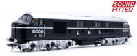 31-999ZSF LMS 10000 Black & Chrome With LMS Lettering Diesel Locomotive - DCC Sound
