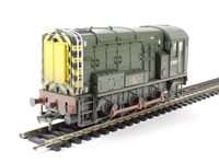 Class 08 Shunter D3963 in BR Green with Wasp Stripes (weathered)