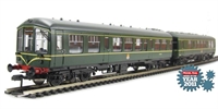 Derby Lightweight 2 Car DMU in BR Green with speed whiskers