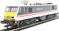 Class 90 90005 "Financial Times" in Intercity Swallow livery