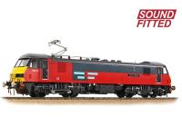 Class 90 90019 "Penny Black" in Rail Express Systems red - Digital sound fitted