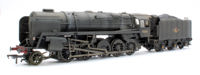 32-859BW Custom Weathered BR Standard 9F with BR1F Tender 92184 BR Black (Late Crest)