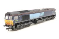 Class 66 66418 in de-branded DRS livery with Freightliner markings - Weathered - Exclusive to Kernow Model Centre