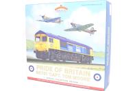 32-980ksf Pride of Britain pack with Class 66/7 66731 'Captain Tom Moore' in GBRf/NHS commemorative livery and two aircraft - DCC sound fitted - Bachmann Collectors club exclusive