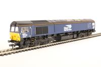 Class 66 66434 in DRS blue with Compass Logos