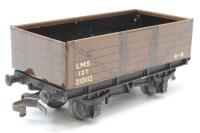 32075 5 Plank open wagon in LMS brown 210112 (tinplate)