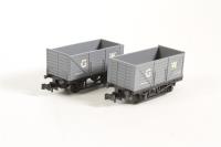 8 Plank open wagons 109452 of the GW - Pack of two