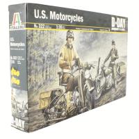 322 Harley Davidson US Motorcycles WWII & 2 figures