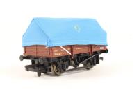 5 Plank China Clay Wagon with Hood B743267 in BR Brown Livery