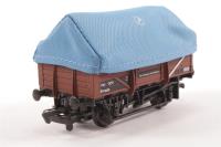5 Plank China Clay Wagon with Hood B743238 in BR Brown Livery