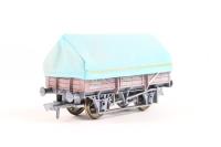 5-plank china clay wagon with hood BR bauxite with alternate lettering - B743597 - weathered