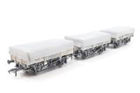 5 plank china clay wagon with flat hood in BR bauxite - weathered - pack of three - regional exclusive model