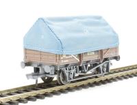 5 plank china clay wagon with hood in BR bauxite with TOPS panel B743783 - weathered