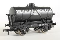 14 Ton Tank Wagon with Large Filler Cap 33 in 'Sheffield Chemical Co. Ltd' Black Livery - Limited Edition for Rails of Sheffield