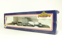 33-878 Bogie Well Wagon 299882 with Transformer Load in LMS grey
