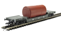 33-879 45 Ton bogie well wagon in LNER Grey with boiler load