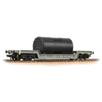 33-901F 45 ton 'Weltrol' bogie well wagon W41974 in BR grey with boiler load