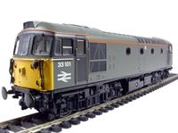 Class 33/1 diesel 33101 in Engineers grey livery