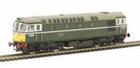 Class 33/0 Diesel D6582 in BR green with small yellow panels.