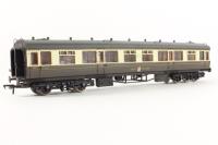 GWR Collett composite coach 7050 in Hawksworth era chocolate/cream