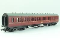 57ft. Ex-LMS Panelled 1st & 2nd Class Corridor Coach M3565M in BR Maroon Livery
