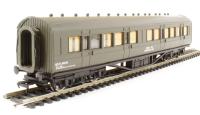 Period I 57ft ex-LMS composite coach in BR departmental olive green 'Signals'