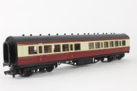 57ft. Ex-LMS Panelled 1st & 3rd Class Composite Coach M3672M in BR Crimson & Cream Livery