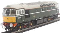 Class 33/0 D6508 "Eastleigh"  in 1990s BR green with small yellow panels