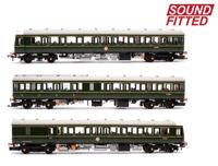 35-503SF Class 117 3-Car DMU R334 BR Green (Small Yellow Panels) - DCC Sound 35-503SF Class 117 3-Car DMU R334 BR Green (Small Yellow Panels) - DCC Sound