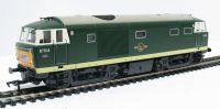 Class 35 Hymek D7044 in BR green with white cab and yellow warning panel