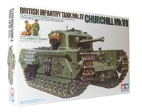 35210 British Churchill Mk.VII with 3 crew and peasant figure with cart