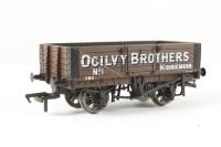 37-025Z 5 Plank Wagon with Wooden Floor 1 in 'Ogilvy Bros' Brown Livery - Limted Edition of 500 Pieces for Virgin Trains