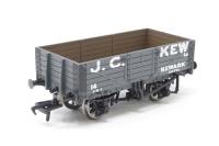 37-056W 5 Plank Wagon with Wooden Floor 14 in 'J.C.Kew' Grey Livery - Limited Edition for Access Models