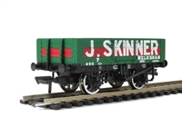 37-063 5 plank wagon with wooden floor in J Skinner livery