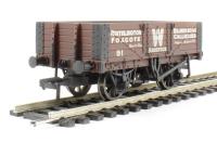 37-065 5 plank wagon with wooden floor in Writhlington livery - weathered