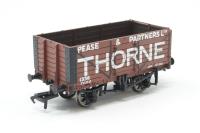 7 Plank End Door Wagon 1336 in 'Pease 7 Partners Ltd Thorne Brown Livery - Limted Edition of 500 Pieces for Rails of Sheffield